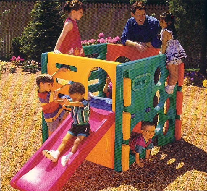 little tikes play gym with slide